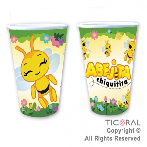 VASOS 8 OZ ABEJITAS x 8